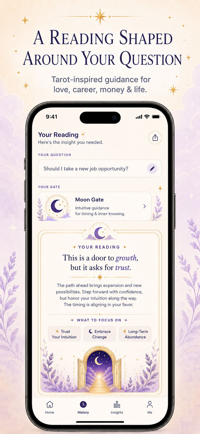 A reading shaped around your question